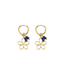 Oorbellen Fleur - Gold/Blue