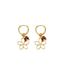 Oorbellen Fleur - Gold/Brown