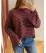 Longsleeve Mila - Red/Grey