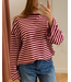Longsleeve Mila - Bordeaux/Pink