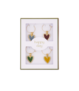Zusss Wijnglas Hangers Happy Day - Multicolor