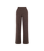 Zusss Tweed Stretch Trousers with Center Front Seam - Dark Choco