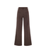 Zusss Tweed Stretch Trousers with Center Front Seam - Dark Choco