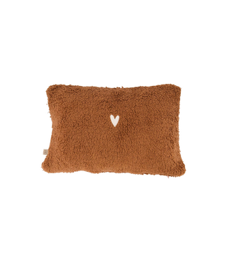 Zusss Kussen Teddy Little Love 35x25cm - Dark Brown
