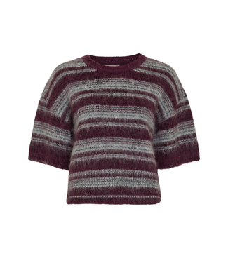 MSCH COPENHAGEN Lycie 2/4 Pullover - Potent Purple/Harbor Grey