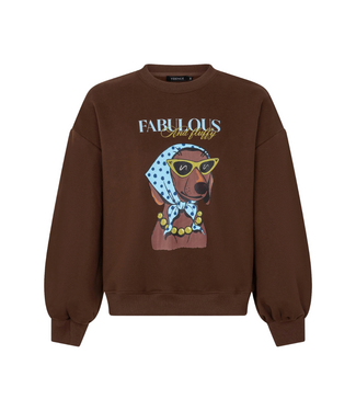 Ydence Sweater Iconic and Fluffy - Brown