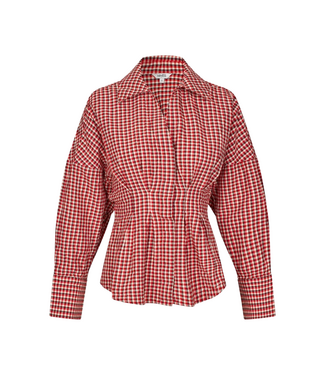 MbyM Isidor Blouse - Red Aura Check