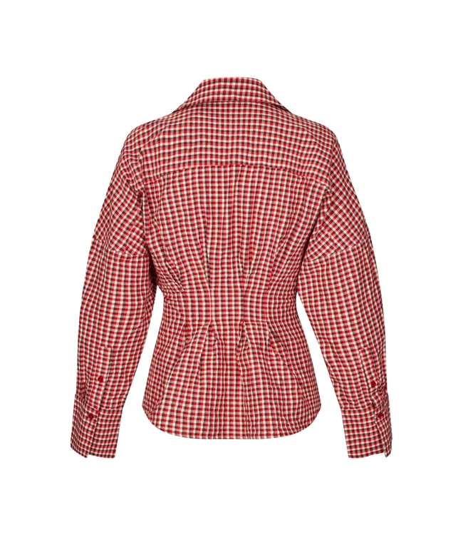 MbyM Isidor Blouse - Red Aura Check