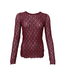 Black Colour Cecily Lace Blouse - Plum
