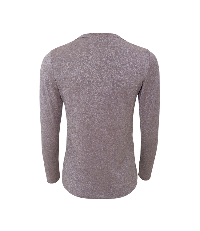 Black Colour Faye Lurex Blouse - Taupe