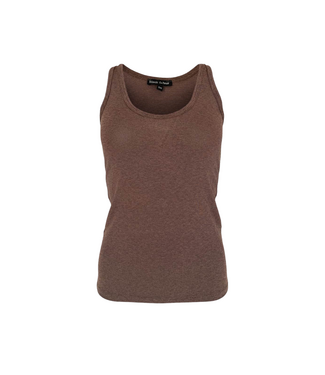 Black Colour Faye Lurex Top - Chocolate