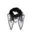 Black Colour Miriana Triangle Lace Scarf - Black
