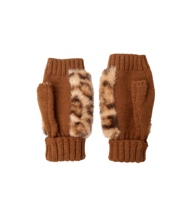Black Colour Petula Handwarmers - Camel