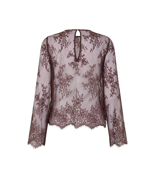MbyM Marielle Lace Blouse - Maroon Noir