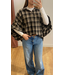 Blouse Pien - Dark Green/Beige/Black