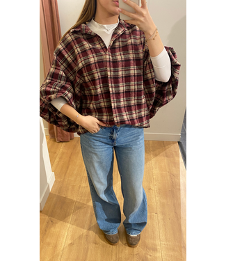 Blouse Pien - Red/Black/Beige