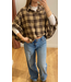 Blouse Fien - Dark Brown/Beige