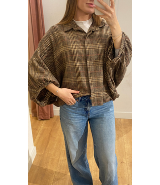 Blouse Fien - Brown/Red/Black