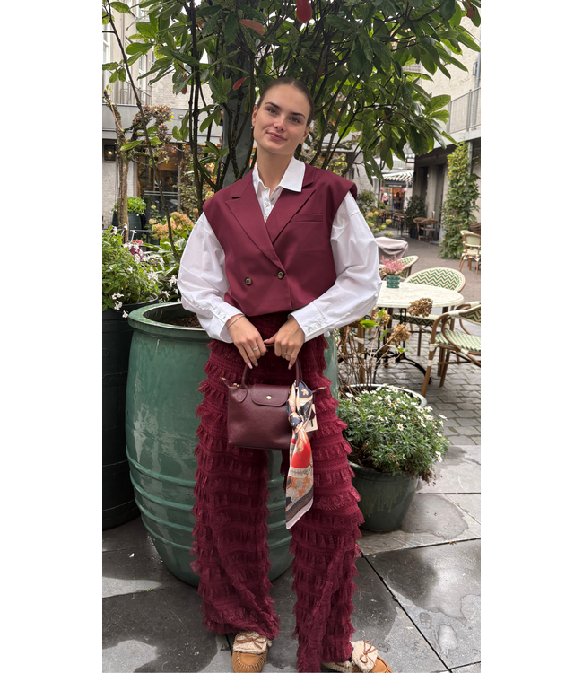 Harper & Yve Lo Pants - Red Port