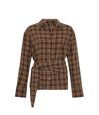 Ydence Blouse Isa - Brown Check