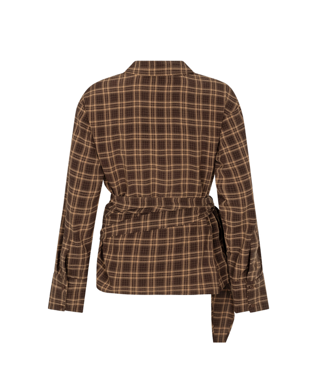 Ydence Blouse Isa - Brown Check
