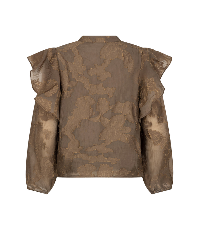 Ydence Blouse Gina - Coffee Brown