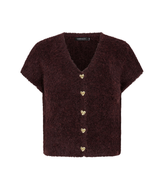 Ydence Knitted Cardigan Rochelle - Plum