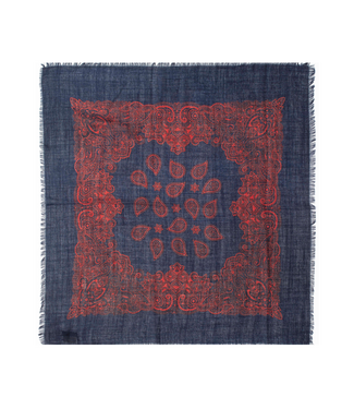 JcSophie Romee Scarf - Navy Blue/Red
