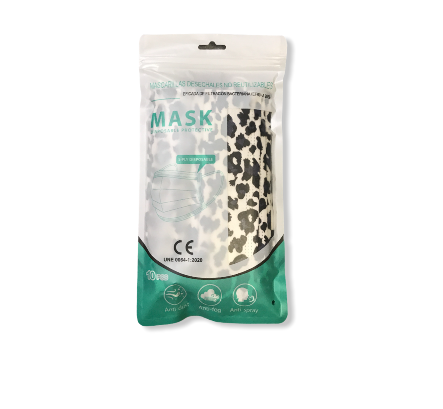 Black panter 3-laags mondkapjes Conform UNE-EN 14683-01-2020