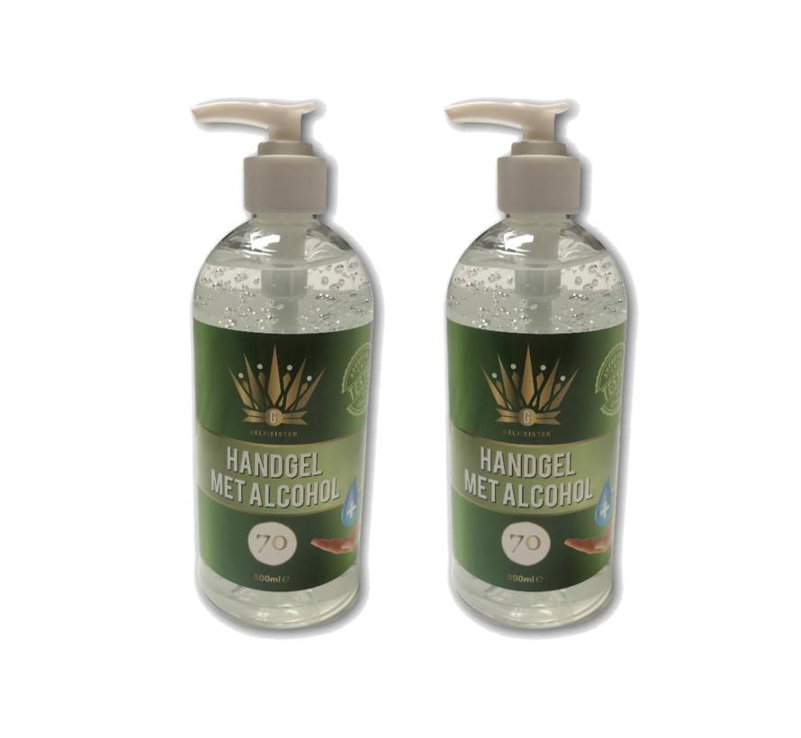 ALCOHOL GEL ONTSMETTINGSMIDDEL VOOR DE HANDEN - 500ML