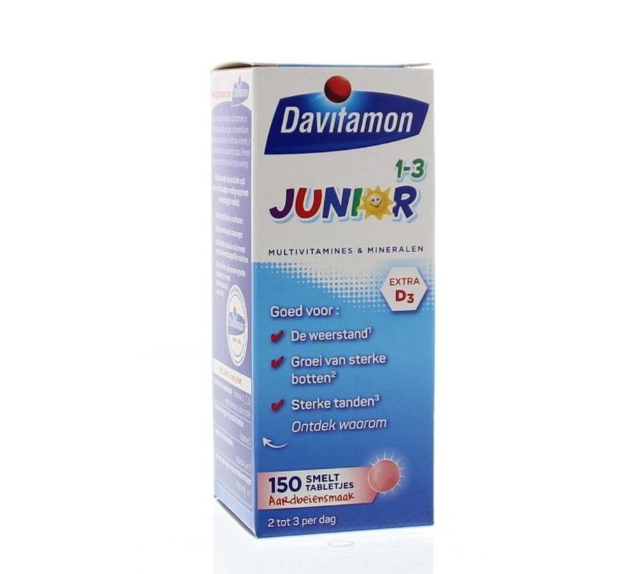 Junior 1-3 Smelttabletjes Aardbei