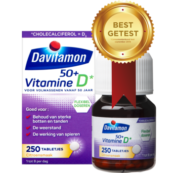 Davitamon Davitamon Vitamine D 50+ Tabletjes Citroensmaak