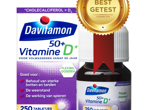 Davitamon Davitamon Vitamine D 50+ Tabletjes Citroensmaak