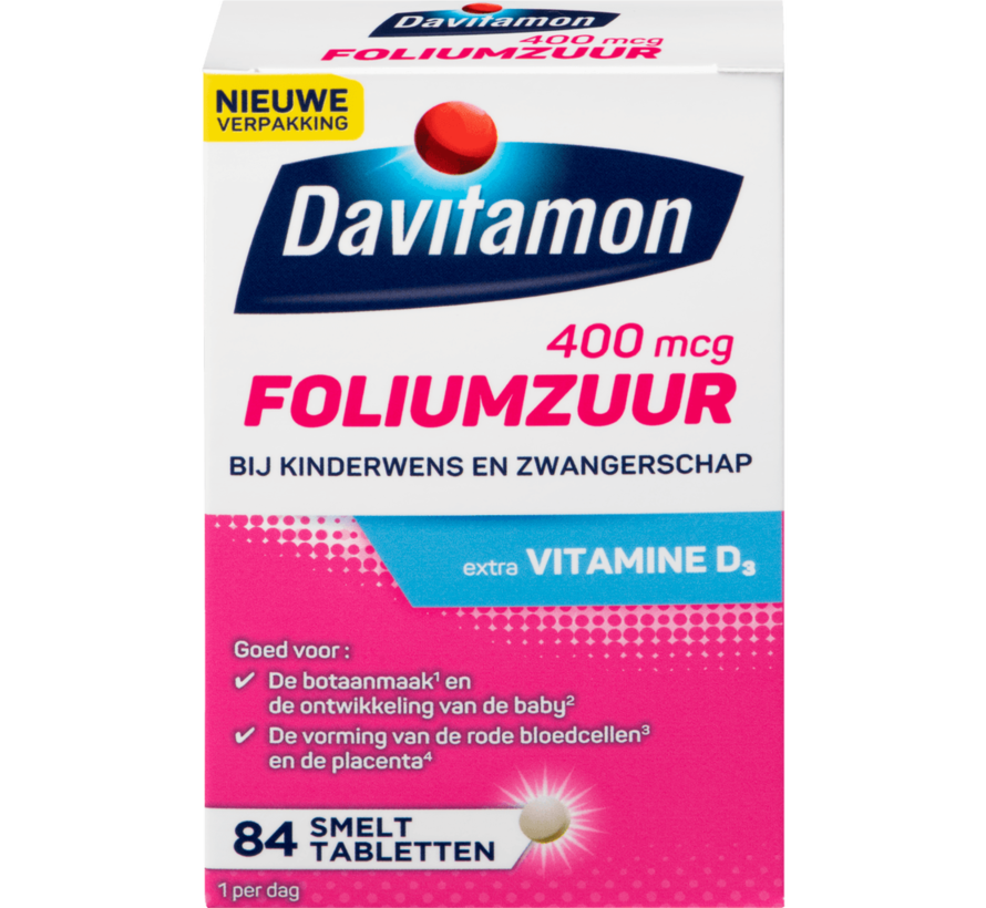 Davitamon Foliumzuur met vitamine D - Zwanger