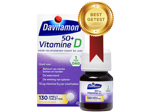 Davitamon Vitamine D 50+ Smelttabletten Citroensmaak