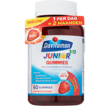 Davitamon Junior 3-12 Gummies Aardbeiensmaak