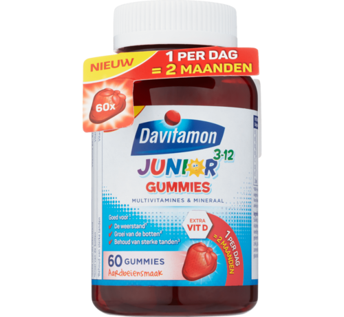 Davitamon Junior 3-12 Gummies Aardbeiensmaak