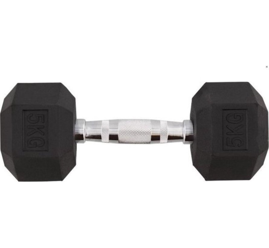 Dumbbell Hexagon - 5 kg Per Stuk - Voor intensief gebruik