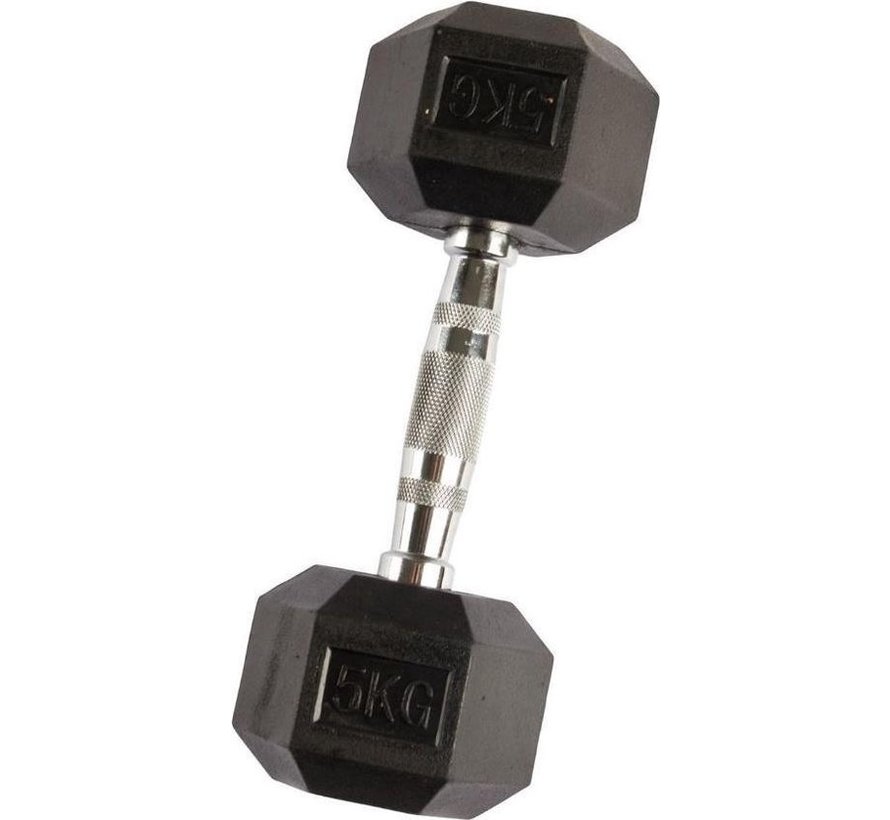 Dumbbell Hexagon - 5 kg Per Stuk - Voor intensief gebruik
