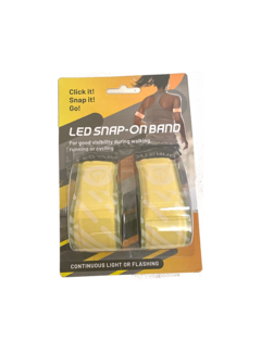 Led Klapband Set 2 | Led Sport Armband |Hardloop verlichting - Geel