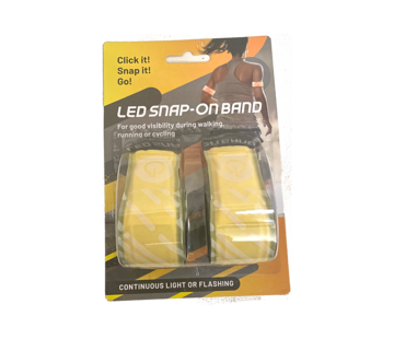 Led Klapband Set 2 | Led Sport Armband |Hardloop verlichting - Geel