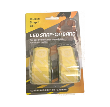 Led Klapband Set 2 | Led Sport Armband |Hardloop verlichting - Geel