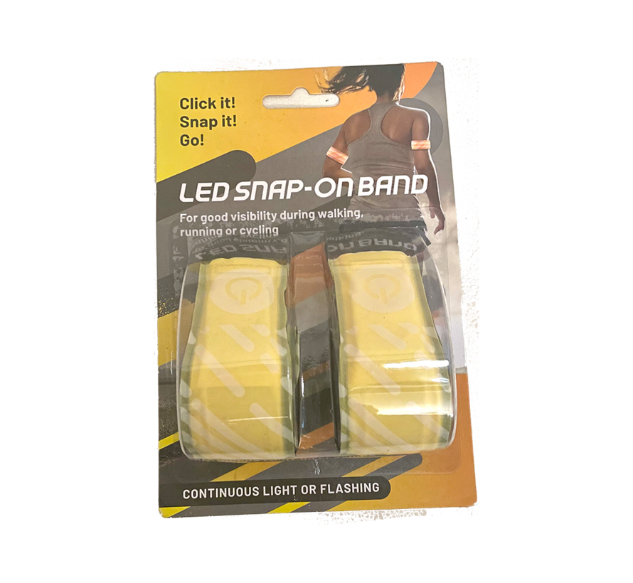 Led Klapband Set 2 | Led Sport Armband |Hardloop verlichting - Geel