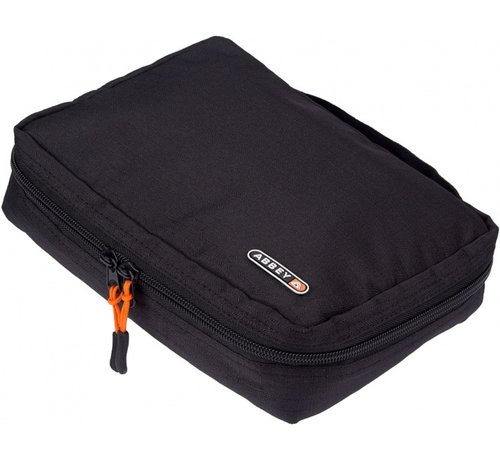 Abbey toilettas met divider 22 x 17 x 7 cm zwart