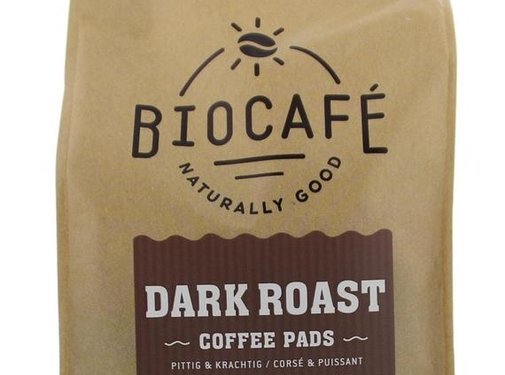 Biocafe Coffee pads dark roast bio