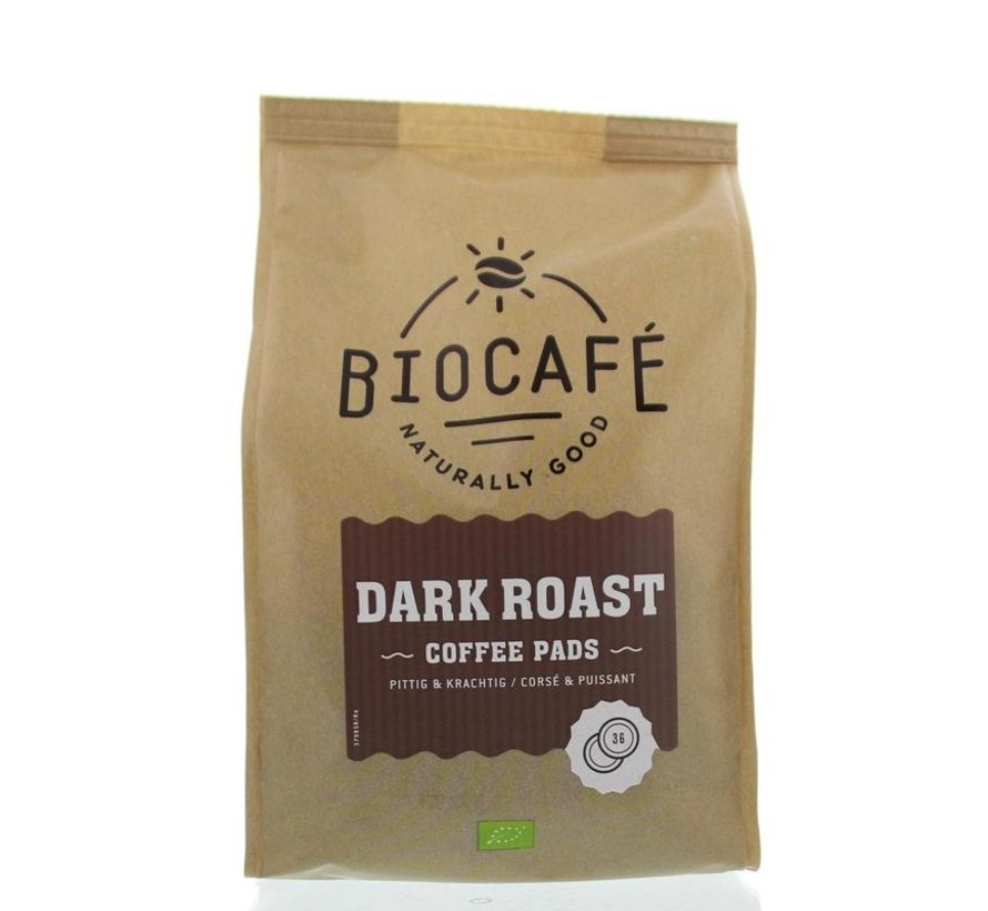 Coffee pads dark roast bio
