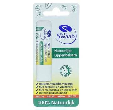 Dr Swaab Lippenbalsem 100% natuurlijk blister