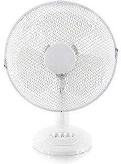 Merkloos Tafel ventilator 30 cm Diameter 3-Snelheden Wit