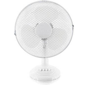 Merkloos Tafel ventilator 30 cm Diameter 3-Snelheden Wit