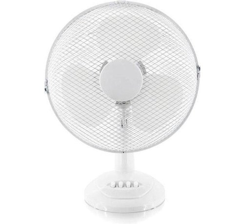 Merkloos Tafel ventilator 30 cm Diameter 3-Snelheden Wit